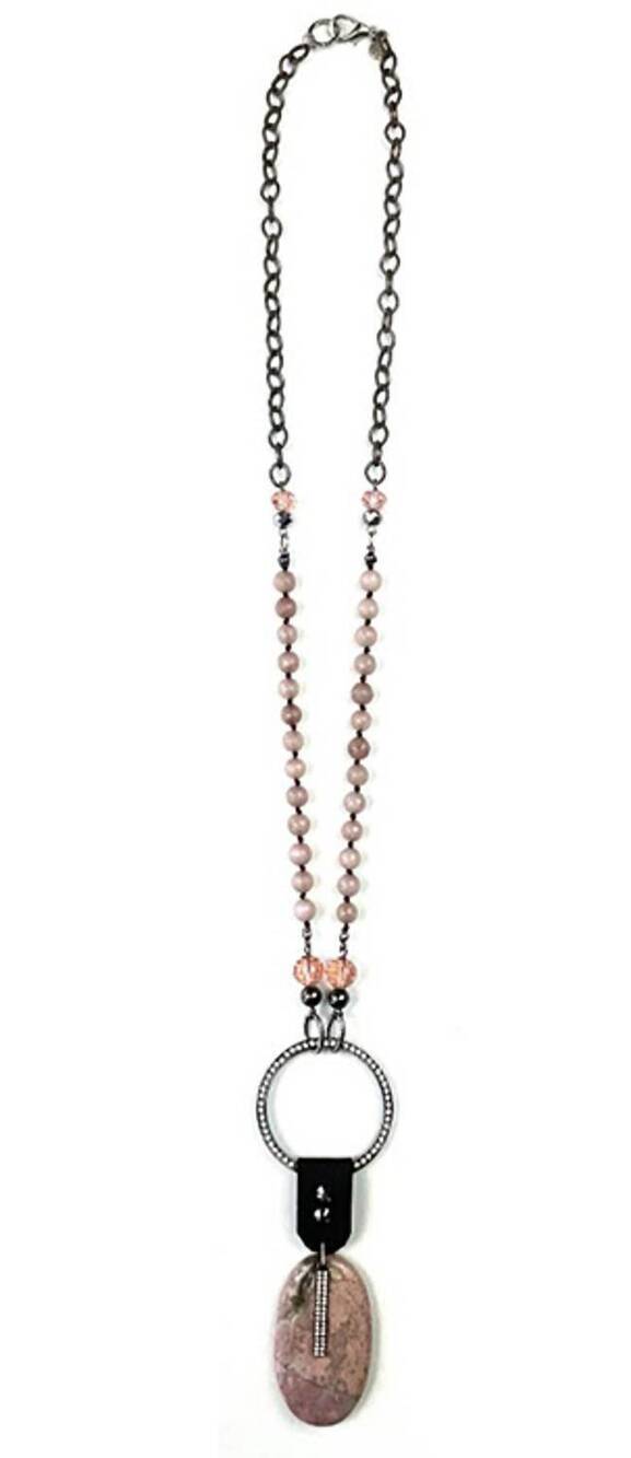NEW LEGEND OR LIES women's blinged ring knotted chain necklace